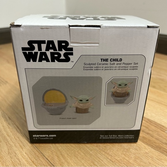 Star Wars The Child Ceramic Salt Pepper Shaker Set NEW Mandalorian Yoda Green - Picture 4 of 5